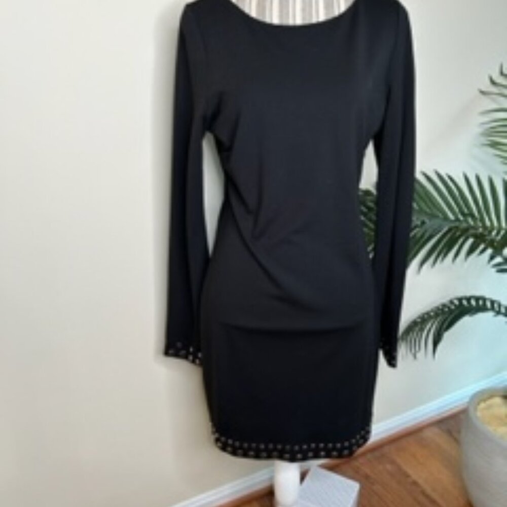 GUESS Women's Long Sleeve Kindra, Size 12, Color Black